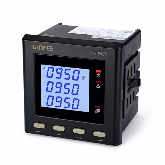 Electrical Measuring Instrument 3 Phase RS485 Kwh LCD Display Three Phase Multifunctional Power Meter