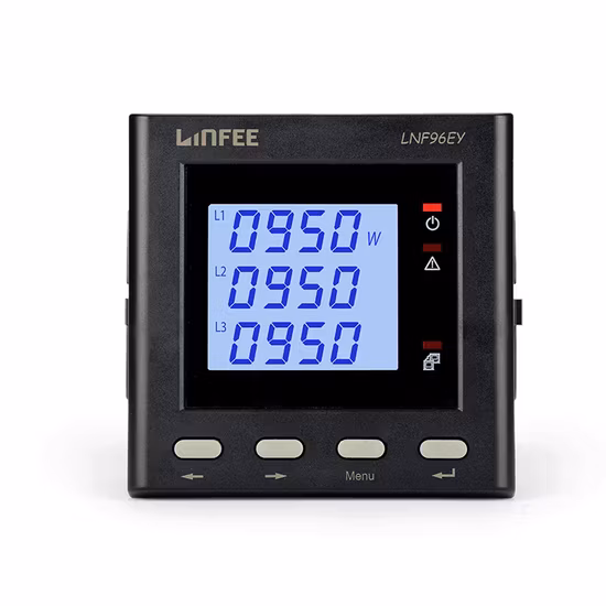 Electrical Measuring Instrument 3 Phase RS485 Kwh LCD Display Three Phase Multifunctional Power Meter